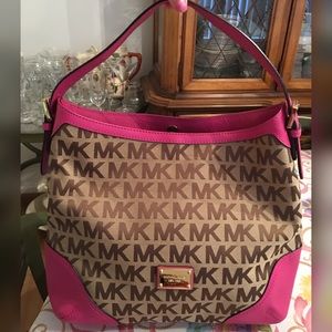 Michael Kors Monogram & Leather Hobo